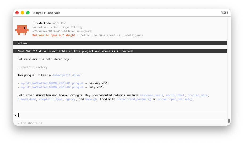 Claude Code response confirming the available data files and their contents.